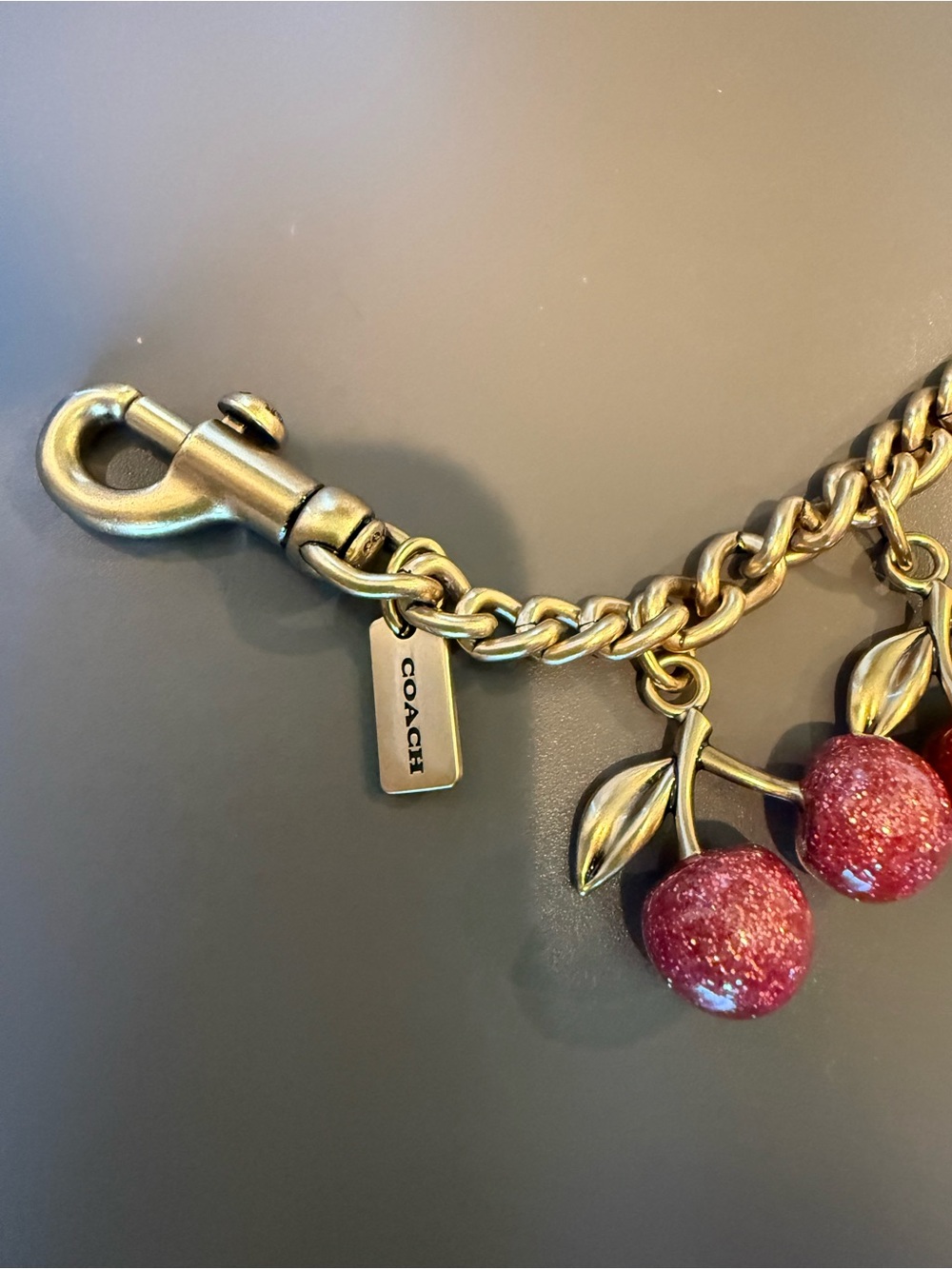 Coach Rainbow Cherries Chain Bag Charm - RARE - Picture 3 of 5